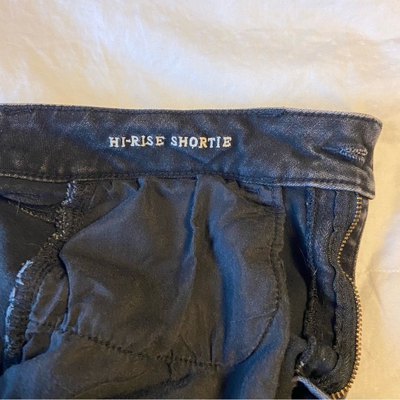 American Eagle Outfitters Black Jean Stretch Shortie Shorts - Picture 4 of 4